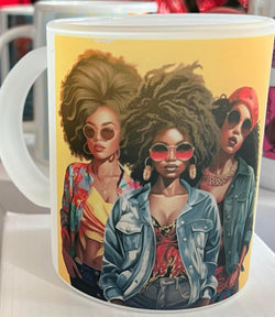 Retro Black Girl's Coffee Mug