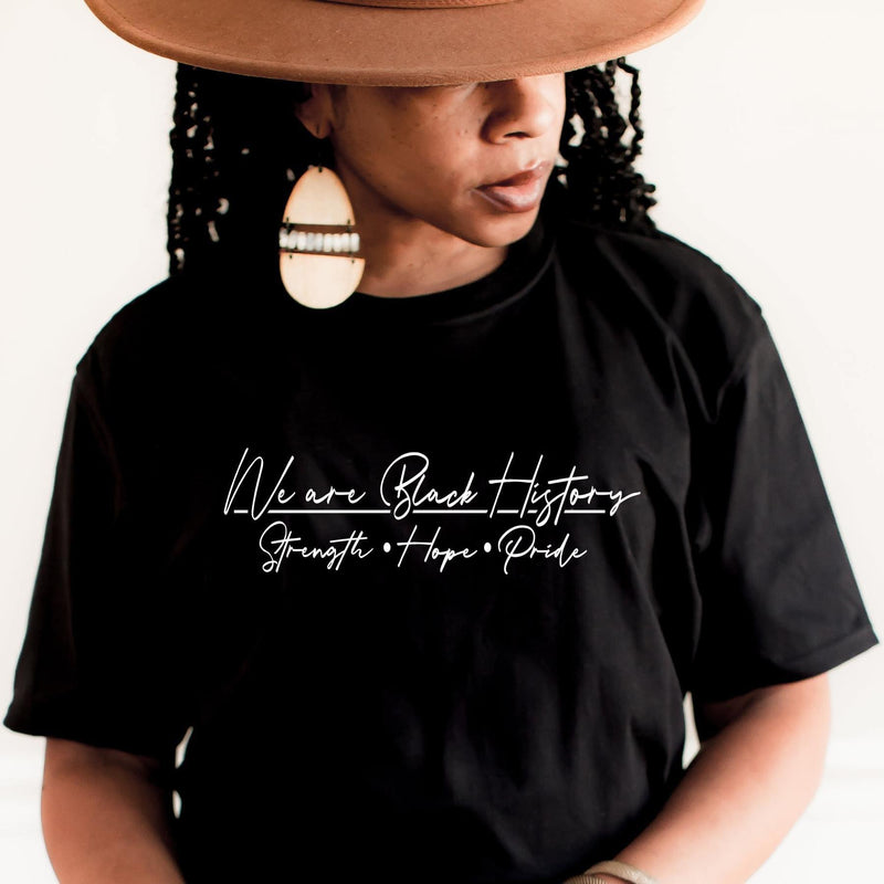 We are Black History White Font
