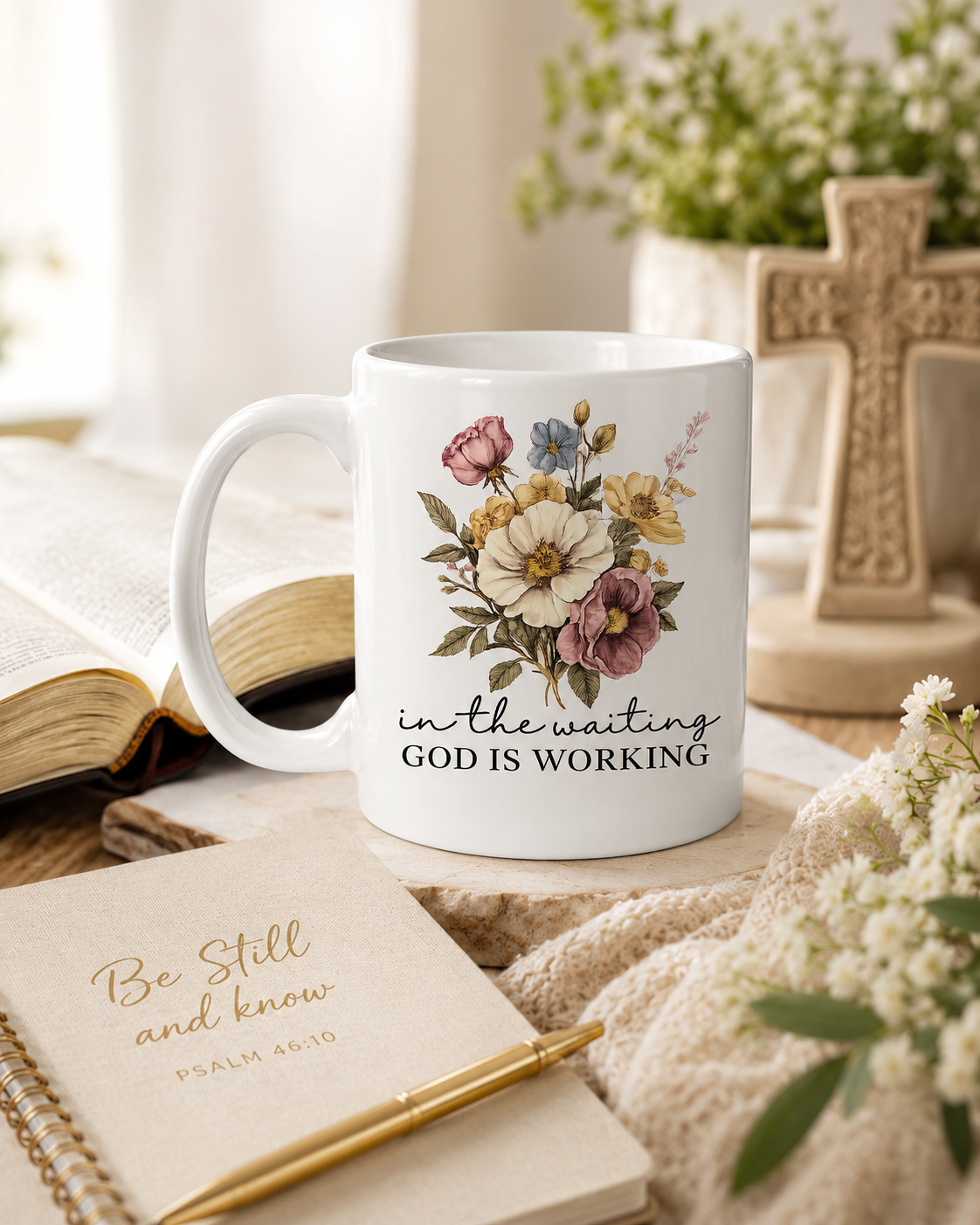 God Is Working Mug