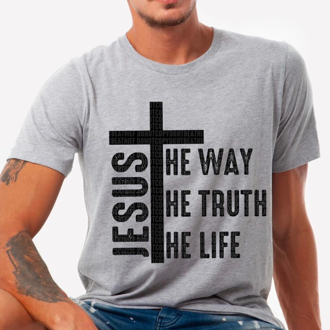 Jesus the Way the Truth and the Life Black Font
