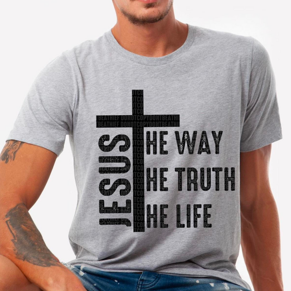 Jesus the Way the Truth and the Life Black Font