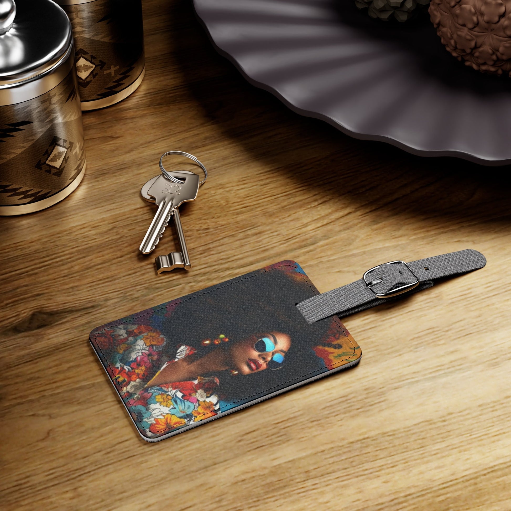 Saffiano Polyester Luggage Tag, Rectangle